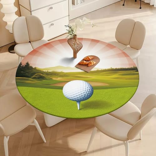 Nappe ronde ajustée élastique ultra extensible et résistante pour l'extérieur