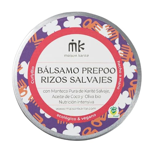 Bálsamo Prepoo Rizos Salvajes – Nutrición Intensiva Prelavado | Manteca de Karité, Aceites Coco, Oliva y Romero – Libre de Sulfatos (Minitalla 30ml, Manteca Karité 30ml)
