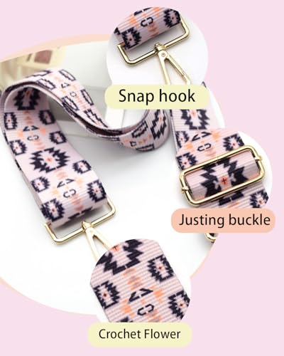 Image of Embroidered Purse Straps Replacement Crossbody Wide Adjustable Bag Straps