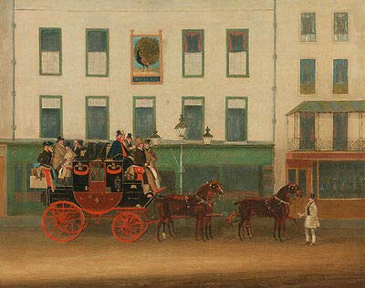  The London-Manchester Stage Coach James Pollard - Carrozza cavalli B A3 02389