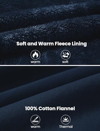 Image of BGOWATU Men's Cotton Work Jacket Insulated Flannel Lined Active Winter Coat with Utility Pockets