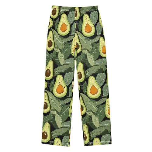 Funny Avocado Fruit Long Pajama Pants Elastic Waist PJ Bottoms with Pockets S A1122572