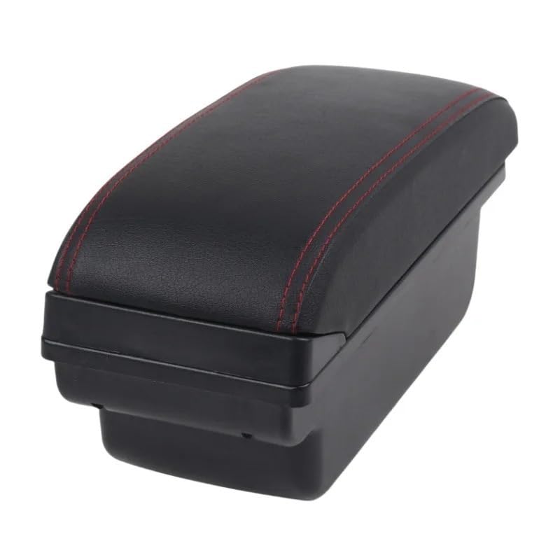 Couverture d'accoudoir de voiture Pour Peugeot 107/pour Citroën C1/pour Toyota Pour Aygo BJ/pour BYD F0 Accoudoir Boîte Intérieure | A1 Black red NO USB
