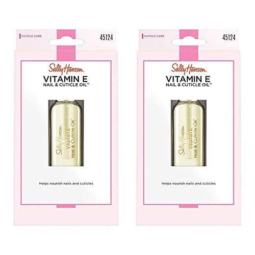 Sally Hansen Vitamin E Nail and Cuticle Oil, 0.45 Fl Oz, Pack of 2