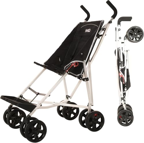 MobiQuip XL Disability Pushchair Black - Special Needs Stroller for Older Children up to 50kg - Lightweight Folding Aluminium Frame - Adjustable Footplate & 5-Point Harness - Smooth & Portable