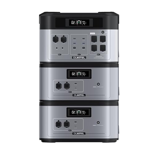 OUKITEL 6144Wh Portable Power Station: BP2000 with 2x B2000 Extra Battery, Solar Generator with 5 x 2200W AC Outlets, LiFePO4 Battery Backup for Home, Camping, Emergencies, RVs (Solar Panel Optional)