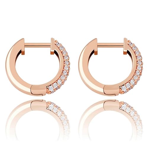Créoles argent sterling avec zircon cadeau unisexe pour vos proches