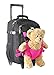 Produktbild Cabin Max Handgepäck Kinder Fall Trolley mit Rucksack Riemen - nehmen Sie Ihre Lieblingsbär/Puppe/Action Figur auf Urlaub, 50 x 34 x 20 cm, Schwarz und Rosa