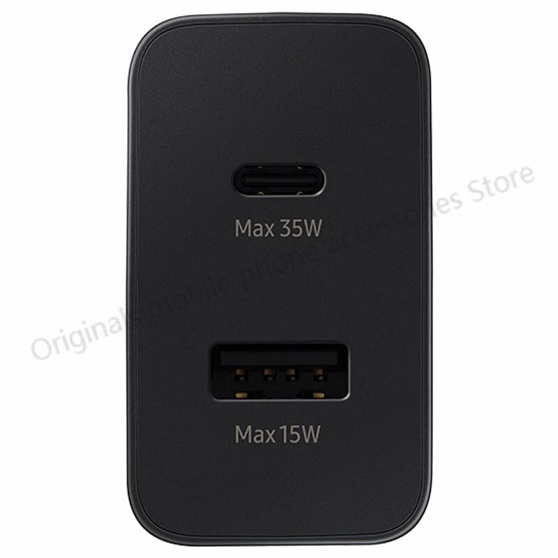 Image of Original Original Fast Charging 35 Watt Dual Port Adapter Compatible with Samsung Galaxy S23 Ultra,S23 Plus,S22 Ultra,S22 Plus,S21 Ultra,Z Fold (SAM 35W Dual Port Adaptor)