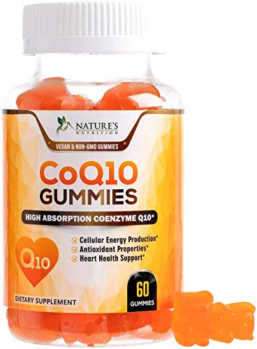 CoQ10 Gummies - Peach Gummy Vitamins with High Absorption Coenzyme Q10 100mg