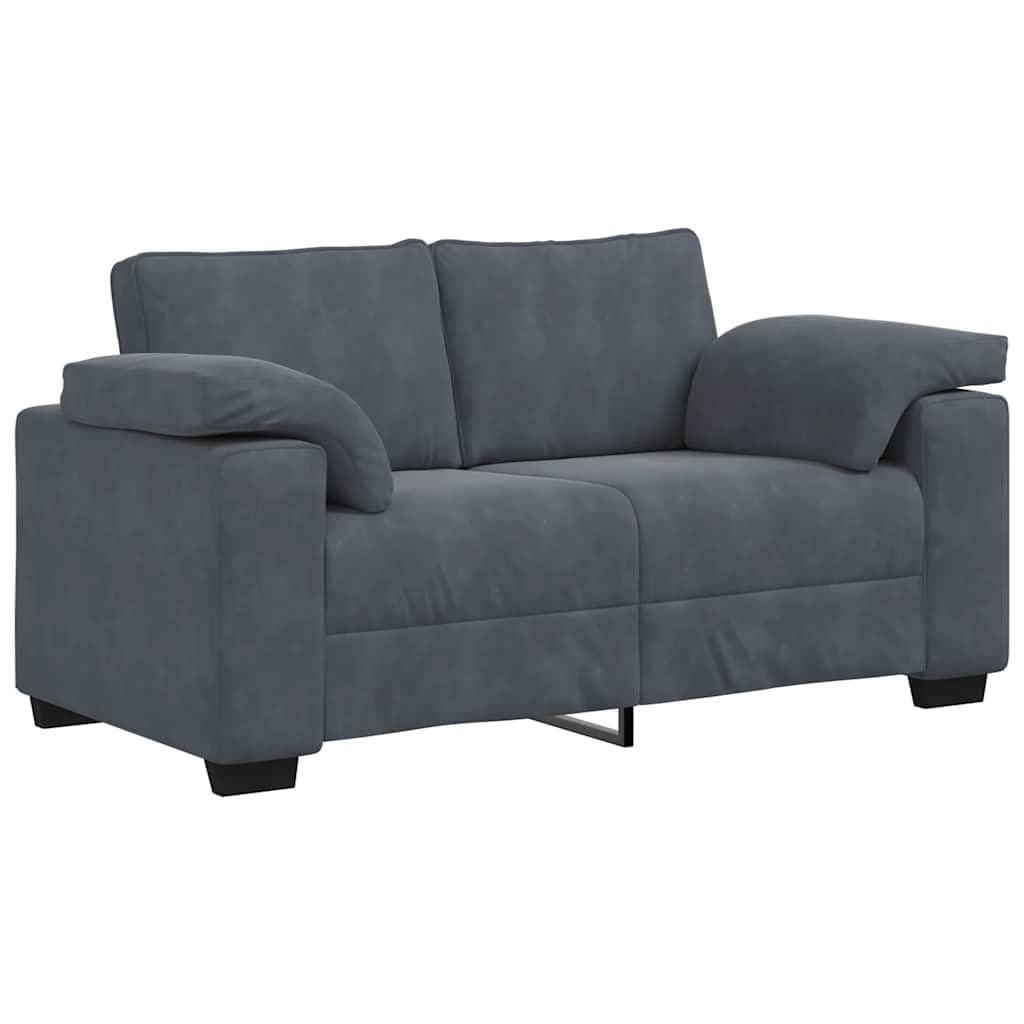vidaXL Zweisitzer-Sofa Dunkelgrau 160x77x82 cm Samt