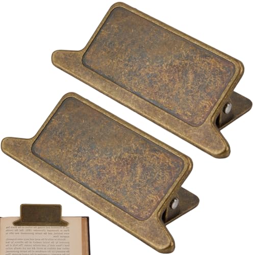 Pince en métal bronze rectangulaire CRASPIRE pour bloquer les pages qui se referment tout le temps