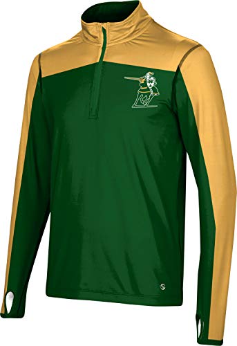 ProSphere St. Norbert College Men's 1/4 Zip Long Sleeve College Apparel 6952C66F Green and Gold
