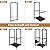 Fireplace Log Rack with 4 Pieces Fireplace Tools Set, Fire Wood Holder with Tongs Poker Brush and Shovel, Heavy Duty Steel Firewood Rack Indoor Outdoor
