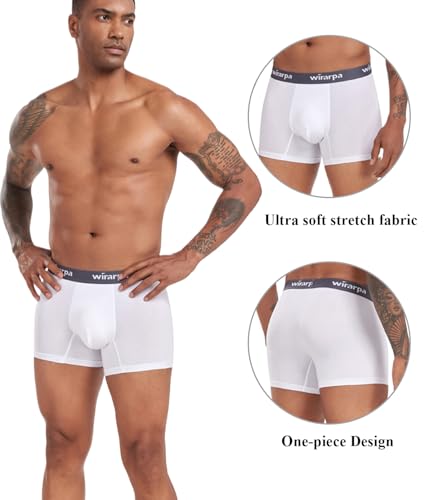 wirarpa Men's Underwear Micro Modal Trunks Soft Microfiber Boxer Briefs 4 Pack3