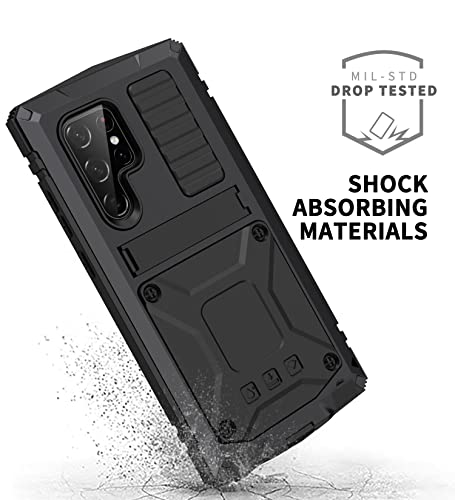 Coque Samsung S22 Ultra robuste rigide avec support et vitre intégrée - 2