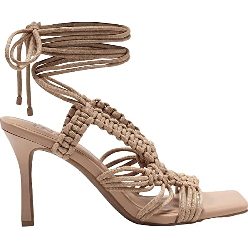 INC Womens Brayd Square Toe Strappy Pumps Tan 9 Medium (B,M)2
