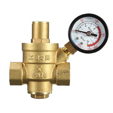 DN15 1/2 Inch Brass Water Pressure Reducing Regulator Reducer and Gauge Adjustable (8.3 x 6.4 cm) (B07H1H6SJG) Amazon Price History, Amazon Price Tracker