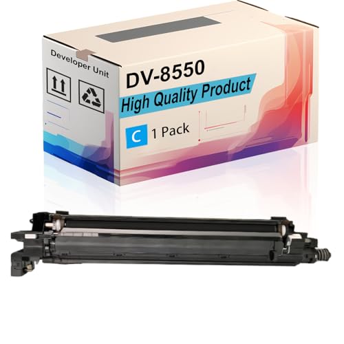 DV-8550 Developer Unit Compatible for Kyocera TASKalfa 6002i 6003i 6052ci 6053ci Printers, High Yield 600000 Pages, Print More Pages (1 Pack Cyan)
