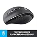 immagine 4Logitech M705 Marathon Mouse Wireless, 2.4 GHz Con Mini Ricevitore USB Unifying, Rilevamento ‎Laser 1000 DPI, 7 Pulsanti, Pulsanti Per Pollice, Batteria Lunga Durata Fino a 3 Anni, PC/Mac/Laptop, Nero