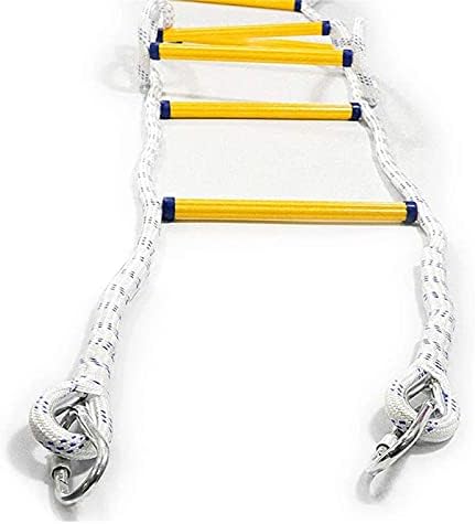 Emergency Fire Escape Ladder Safety Rope Ladder Flame Resistant Soft Escape Ladders Portable Reusable for Kids Adults Window Balcony Outdoor Climbing, Weight Capacity up to 420Kg/18M/59Ft