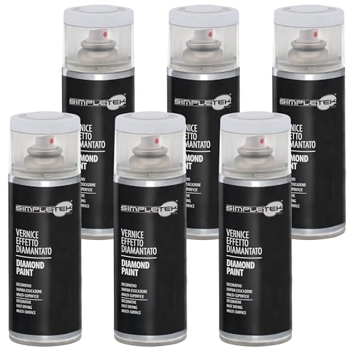 Peinture grise effet diamant nacré pailleté pour des finitions impeccables kit de 6