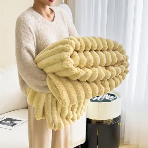 KAMIMORI ラビットファー 毛布 冬用毛布 厚手 ブランケット 大判 かわいい おしゃれ ふわふわ もこもこ 毛布 シングル セミダブル ダブル ハーフ ひざ掛け 掛け毛布 膝掛け 吸湿発熱 静電気防止 防寒 あったか 冬 秋 暖かい 掛け布団 マイ