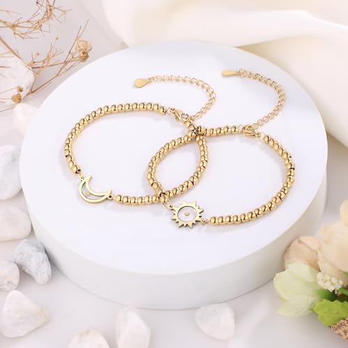Image of Matching Mother Daughter Bracelets for 2 Daughter and Mother Jewelry for Daughter Gifts From Mom, Inspirational Jewelry for Daughter Mother Gift