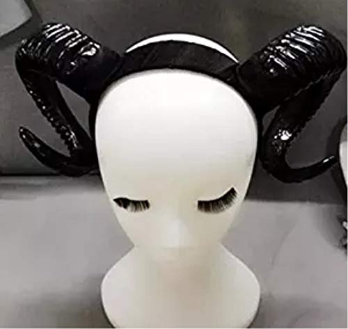 Devil Horns Gothic Punk RamHorns Headband Forest Animal Sheep Horns Cosplay Photo Props Steampunk Hair Accessory Kangsanli(Black) Devil Horns Gothic Punk RamHorns Headband Forest Animal Sheep Horns Cosplay Photo Props Steampunk Hair Accessory Kangsanli(Black)