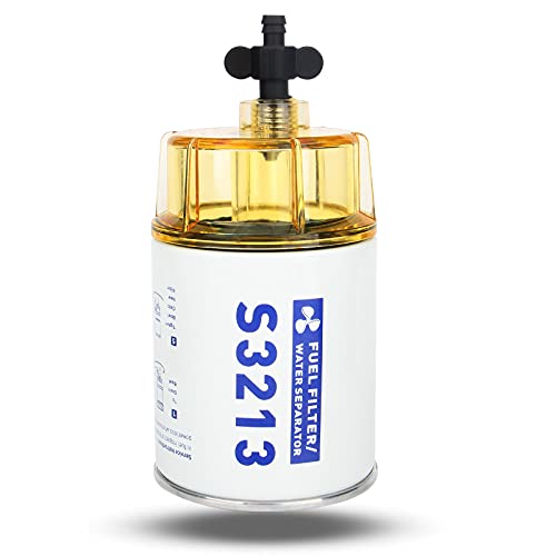 S3213 Fuel Filter Water Separator Replacement for Marine Outboard Motor Mercury 3 8 Barb x 1 4 NPT Fittings Replaces# 35-60494-1, S3213, 18-7932-1, 18-17928, 35-809097