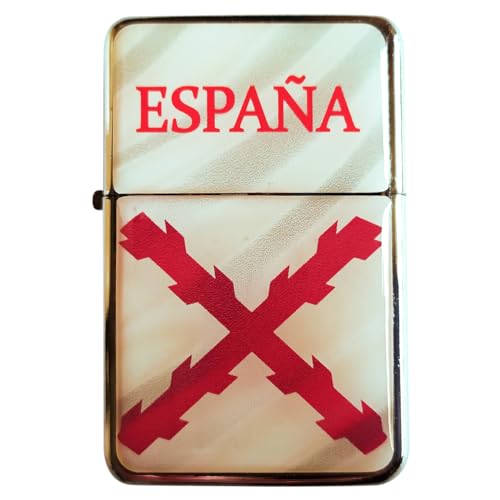 Mechero de Gasolina Decorado con la Cruz de Borgoña