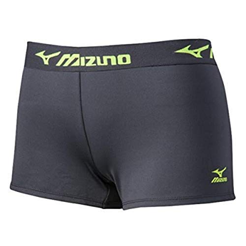 Mizuno Women's Mrb Practice Shorts, Charcoal/Lemon, Large #TOP7
