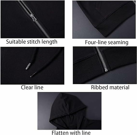 Custom Hoodies For Men Women, Personalized Sweatshirts Customized Full Zip Up Hoodie Design Your Own with Photo Text - Image 5