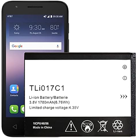 DDONG TLi017C1 Replacement Battery for Alcatel GreatCall Jitterbug Flip Phone, Ideal 4060A (AT&T), Streak 4060O (Cricket) Cover