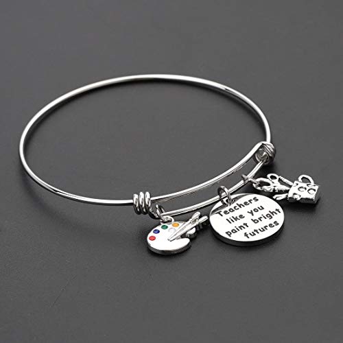 Choroy Art Teacher Bracelet Gift Teacher Appreciation Gift Paint Palette Bracelet Teachers Like You Paint Bright Futures (Art Teacher Bracelet) #TOP3