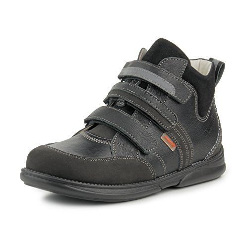 Memo Polo Ankle Support Children's Corrective Orthopedic Sneaker, Black, 37 (5 M US Big Kid)
