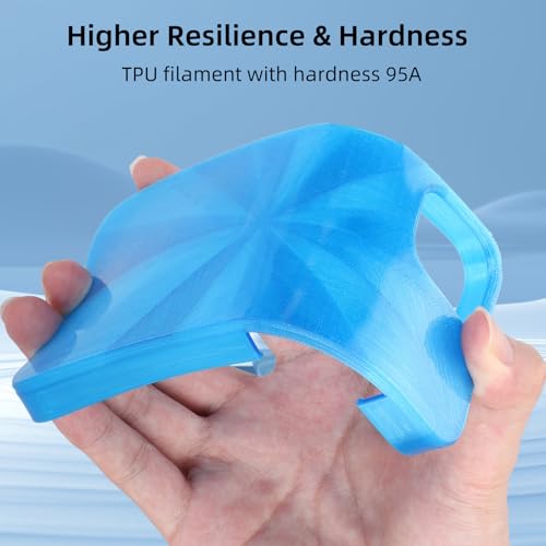 Image of 3DHojor TPU Filament 1.75mm TUP95A 3D Printer Filament Flexible Soft 3D Filament 1KG (2.2lbs) fit Most FDM 3D Printers Dimensional Accuracy + /- 0.03 mm-Transparent Blue