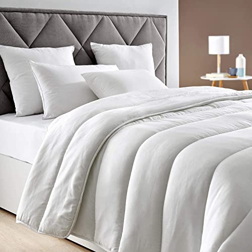 Relleno Nórdico, Edredón hipoalergénico de Fibra, Tacto Pluma, Otoño-Invierno, 400 gr/m², Varias Medidas (Blanco, Cama 105 (180X220)) Cover