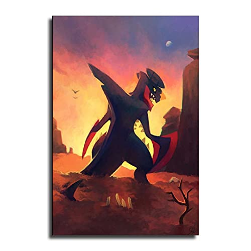 OYF Garchomp High-Definition Printing of Modern Art Posters and Wall Pictures, Family Bedroom Decoration Canvas Prints> 12Ã—18inch(30Ã—45cm)