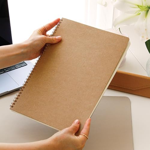 A4 Kraft Karton Kapak 70 Yaprak 110 gram Düz Çizgisiz Not Defteri - Görsel 3