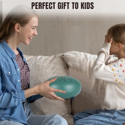 FOUR UNCLES Tambor de língua de aço, instrumento de percussão de tambor panda com chave C com bolsa,