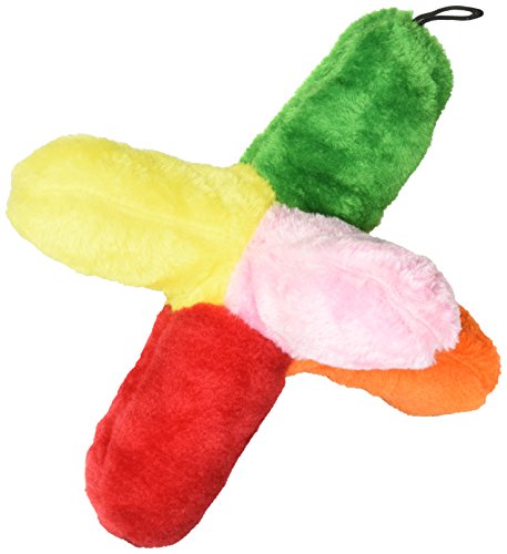 Boss Pet 088307 Plush Cuddly Colorful Jack with Six Squeakers Dog Toy