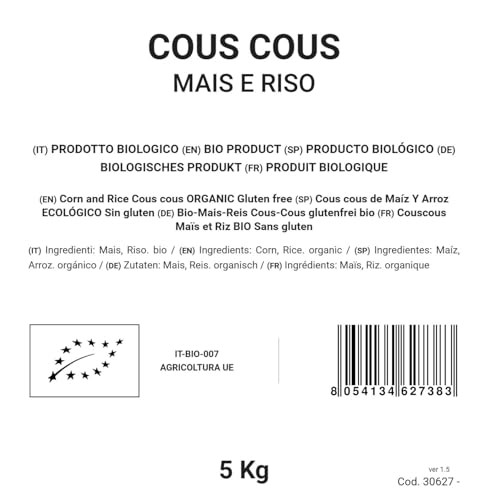 Bongiovanni Bontà Naturali Mais- und Reis-Cous-Cous 5 kg BIO, glutenfrei