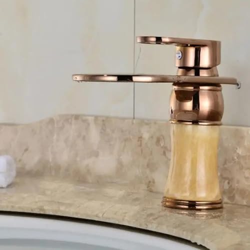 Robinet de lavabo rétro or rose pour remplacer un mitigeur classique - 4