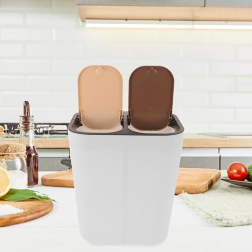 Caneca de basura doble compartimento para cocina y baño miniatura 5