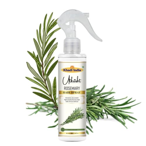 Image of Khadi Utkrisht Pure Rosemary Hair Spray for Regrowth & Scalp Care | Lightweight Hair Tonic Spray for Shine, Strength & Volume - 100ML