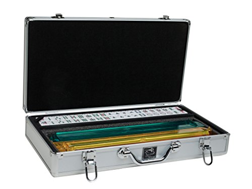 Set de Mahjong Americano con caja de aluminio plata miniatura 3