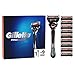 Gillette Fusion 5 ProGlide Regolabarba Uomo, Lame Rasoio a Mano Libera, 1 Manico e 9 Lamette da Barba da 5 Lame, Con Tecnologia FlexBall, Precisione sui Contorni del Viso, Doppia Striscia Lubrificante