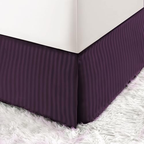 HENGWEITEXT King Size Bed Skirt Split Corners,Pleated Bed Skirt with Split Corners,King Size Ruffle Bed Skirt Split Corners,Easy Fit，Fade Resistant，Wrinkle Free，Tailored Drop