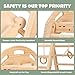 COSYLAND Indoor Playground, Wooden Jungle Gym Climber Playset with Slide, Quick Installation Toddler Climbing Toys for Small Spaces (Natural)